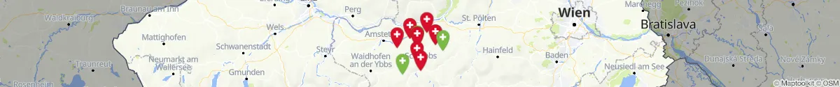 Kartenansicht für Apotheken-Notdienste in der Nähe von Scheibbs (Niederösterreich)